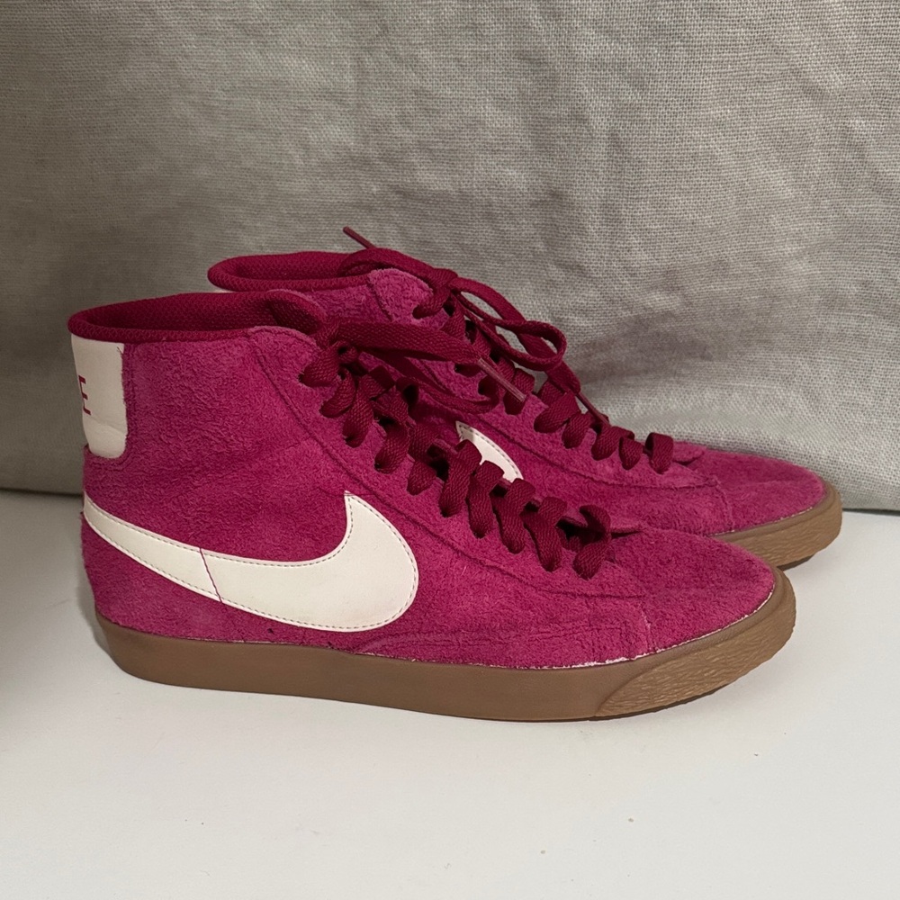 Nike Women's Pink Blazer High-Top Sneakers